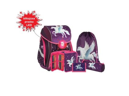 skolni batoh 5 dilny set smart 3d s led osvetlenim be magical