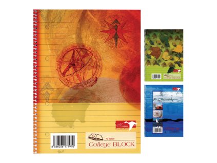 blok a5 college s bocni spiralou linkovany 70 l s bocni europerforaci