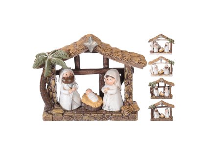 vanocni dekorace jeslicky 90x35x70 mm