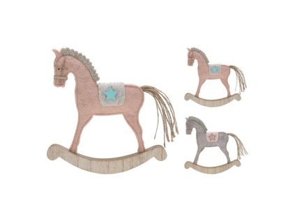 dekorace houpaci konik stojici 22 cm 1ks