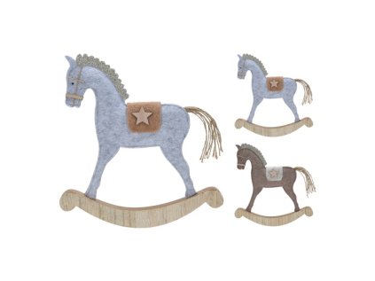 dekorace houpaci konik stojici 30 cm 1ks
