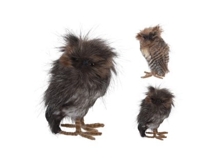 dekoracia stojacej sovy 12x17 cm mix 1ks