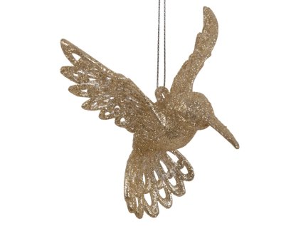 kolibrik zlaty trpytivy zavesna dekorace