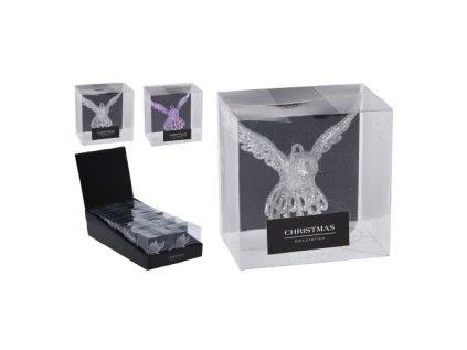 kolibrik stribrny trpytivy zavesna dekorace