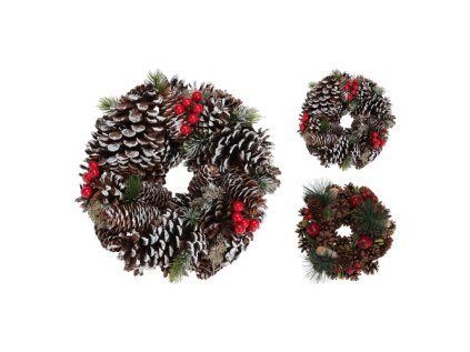 veniec so siskami 25 cm mix 1ks