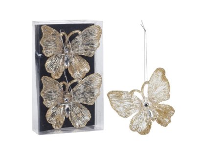 trpytivy motyl zlaty zavesna dekorace baleni 2 ks