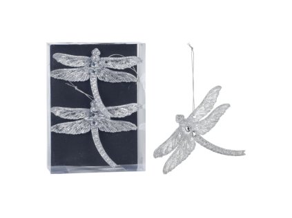 trpytiva vazka stribrna zavesna dekorace baleni 2 ks