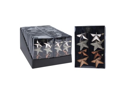 vanocni hvezdy sada 8 ks mix prum 65 mm