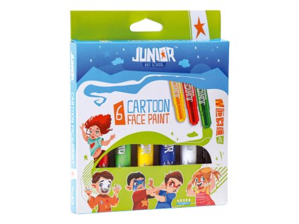 barvy na oblicej cartoon sada 6 ks