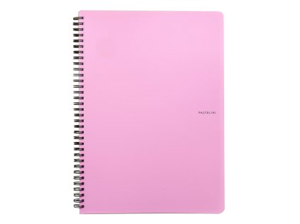 spiralovy blok pp pastelini a5 60 listu ruzovy