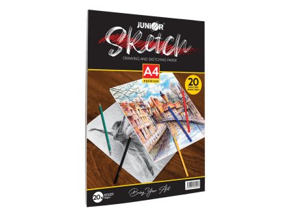 blok na malovani a skicovani sketch a4 premium 20 listovy 110g m2