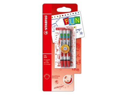 napln do kulickoveho pera stabilo fun 0 5mm 3ks cervena