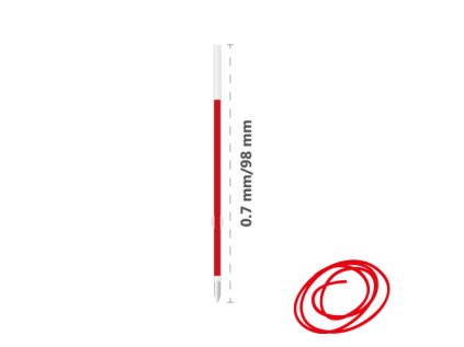 napln do kulickovych per s tlacitkovym systemem ovladani pilot cervena