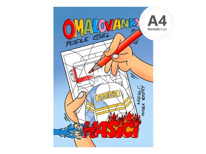 omalovanka a4 podle cisel hasici