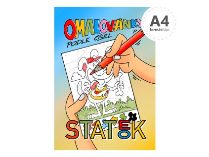 omalovanka a4 podle cisel statek