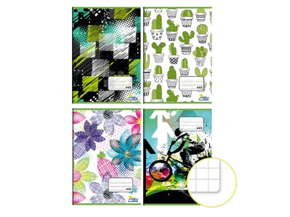 sesit a4 40 listovy ctvereckovany 445 teenage mix