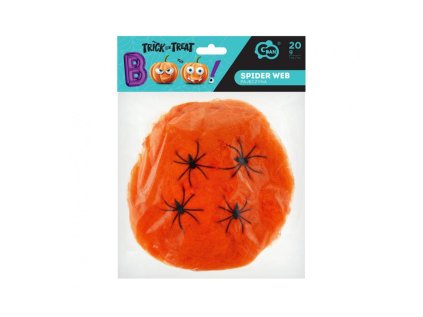 dekorace halloween pavucina oranzova 20 g