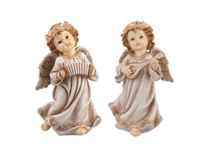 dekorace figurka andela 20 cm s led svetlem 2 varianty