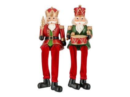 vanocni dekorace louskacek 11 cm s visicima nohama 2 varianty