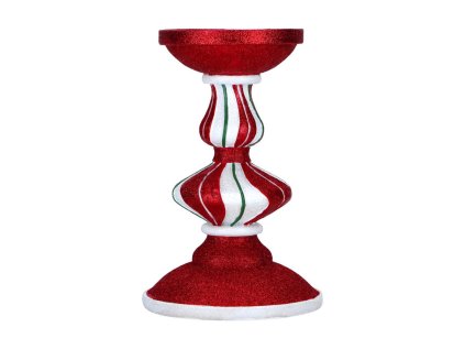 svicen v cervene trpytive barve 23 cm