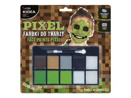 barvy na oblicej pixel fosforeskujici barvy stetec sada