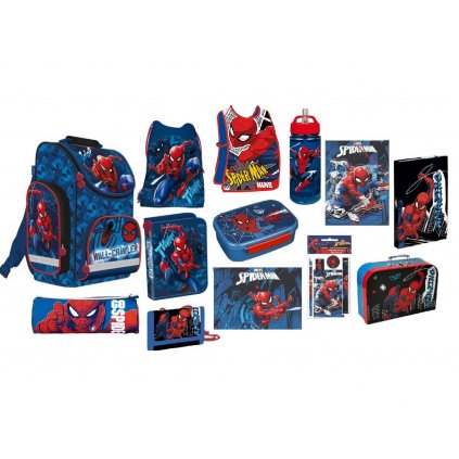 Školní set sada Spiderman 13 ks ŠKOLNÍ BATOH aktovka