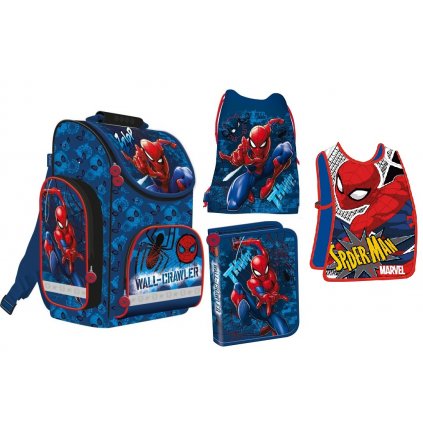 Školní set sada Spiderman 4 ks ŠKOLNÍ BATOH aktovka