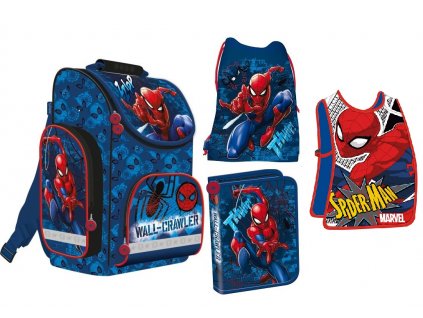 Školní set sada Spiderman 4 ks ŠKOLNÍ BATOH aktovka