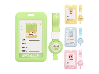 identifikacni visacka na krk m g 4 barvy detsky motiv na zadni strane