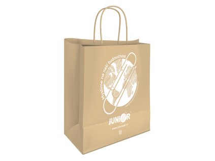 papirova taska 32x12x40 cm hneda s potiskem junior