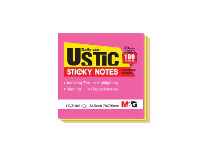 blok lepici m g 100 listu 5 barev ys 479