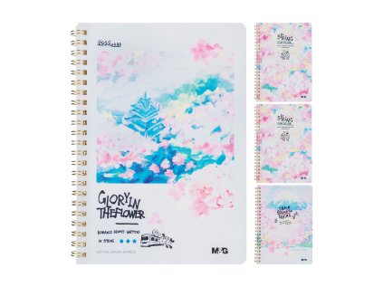 blok linkovany se spiralou a5 60 listu sakura time 3 designy