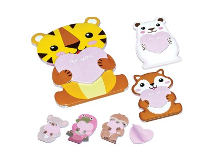 blok trhaci s potiskem 78x116 mm 20l animals mix 1