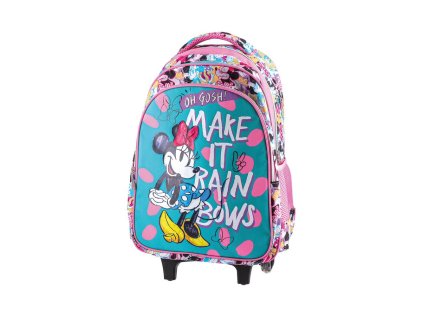 skolni batoh na koleckach urban make it rainbows minnie mouse