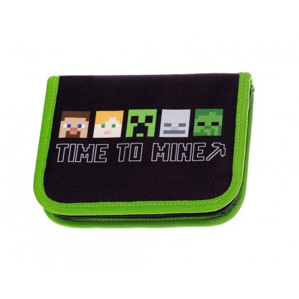 Penál 1 zip Minecraft Time to mine - prázdný 0590