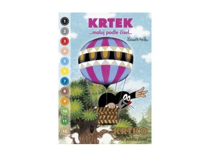 omalovanka blok a5 akim krtecek maluj podle cisel