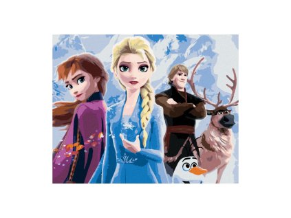 diamantove malovani s ramem plakat ledove kralovstvi