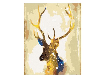 diamantove malovani s ramem zlaty jelen