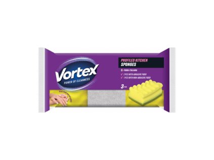profilovane kuchynske spongie vortex 3 ks
