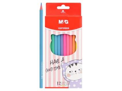 pastelky sestihranne m g so many cats pastel sada 12 ks