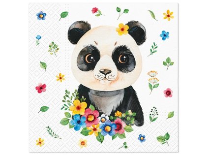 ubrousky paw l 33x33cm flower panda