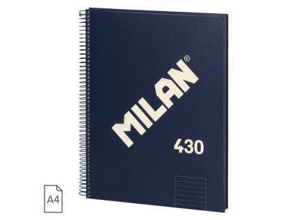 blok linkovany se spiralou a4 milan 80 listu modry