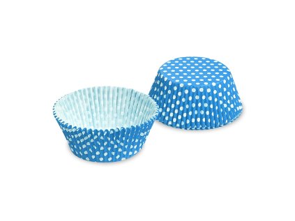 cukrarsky kosicek pap puntiky bilo modry o50 x 30 mm 40 ks