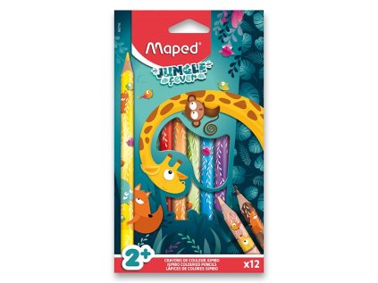 pastelky maped jungle fever jumbo 12 ks