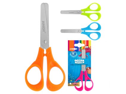 nuzky detske junior ocean world 5 130 mm pro pravaky mix barev neobsahuju pvc