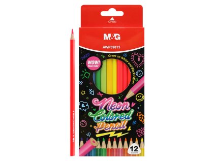 trojhranne pastelky m g sada 12 neonovych barev