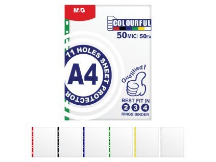 euroobal a4 50 m pruhledny s barevnou znackou 50 ks