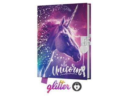 pamatnik 14x18 cm 80 listu se zamkem unicorn