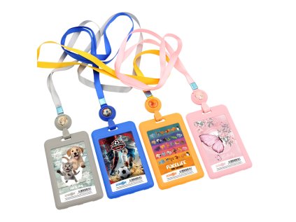 identifikacni visacka s paskem na krk mix 4 barev