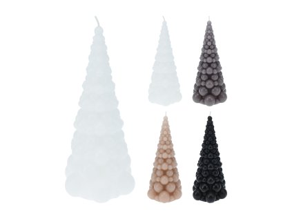 vanocni svicka na stromecek 21 cm bila hneda seda cerna